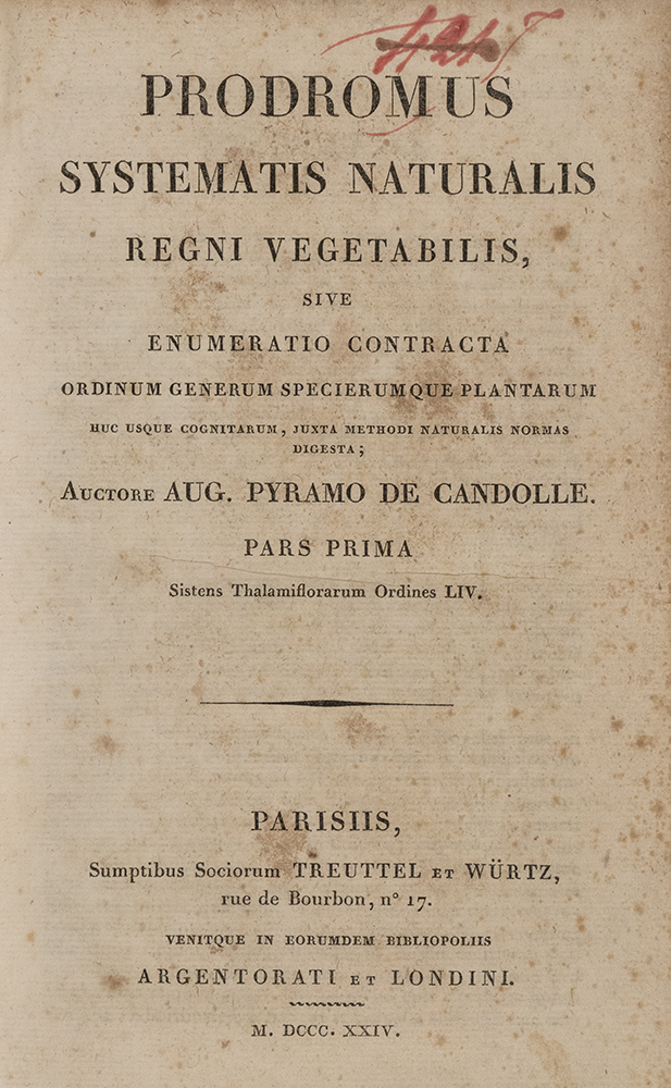 048 Augustin Pyramus De Candolle Prodromus systematis naturalis regni vegetabilis